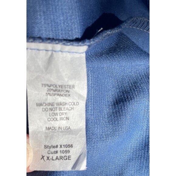 Blue Ruffled Dress X-Large Neesees Dresses Boutique Short Sleeve Polyester/Rayon - Picture 5 of 8